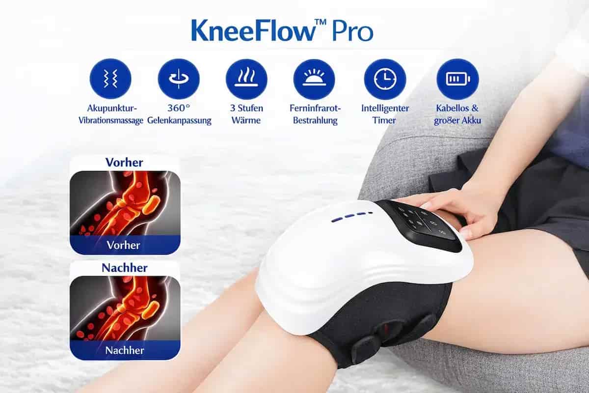KneeFlow™ Pro – Intelligentes Knie-Massagegerät